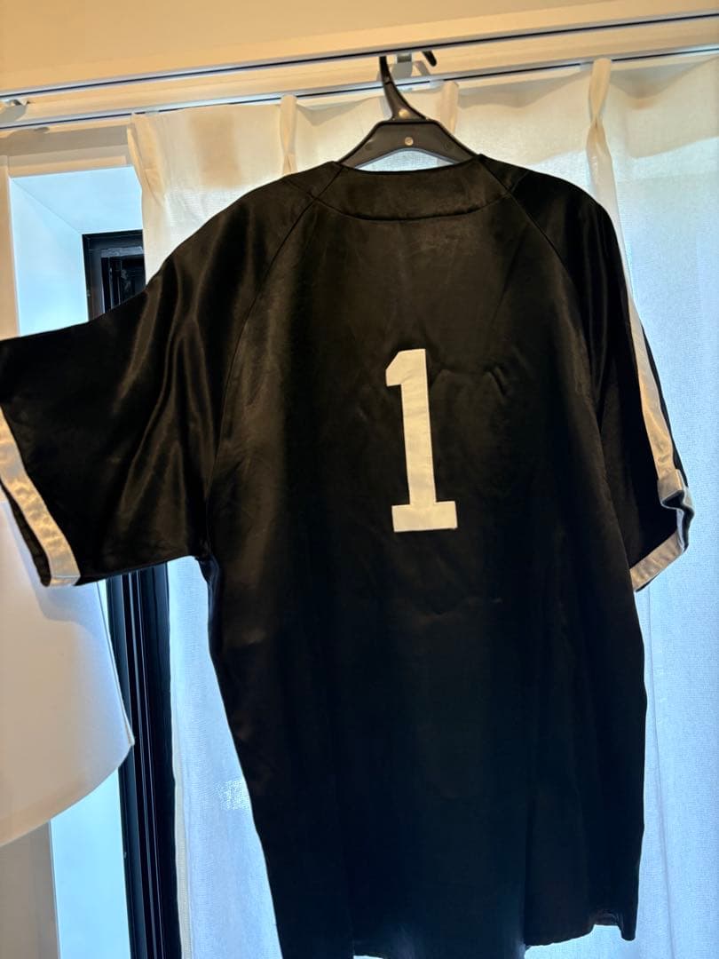メル様【Supreme】 Satin Baseball Jersey ジャスティ