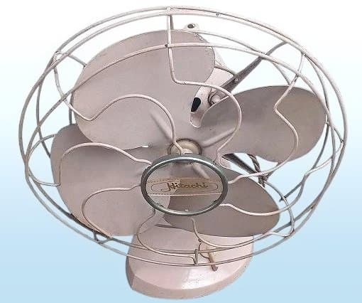 ジャンク品40cm レトロ ホワイト 卓上扇風機 4枚羽 M-6032入手困難品