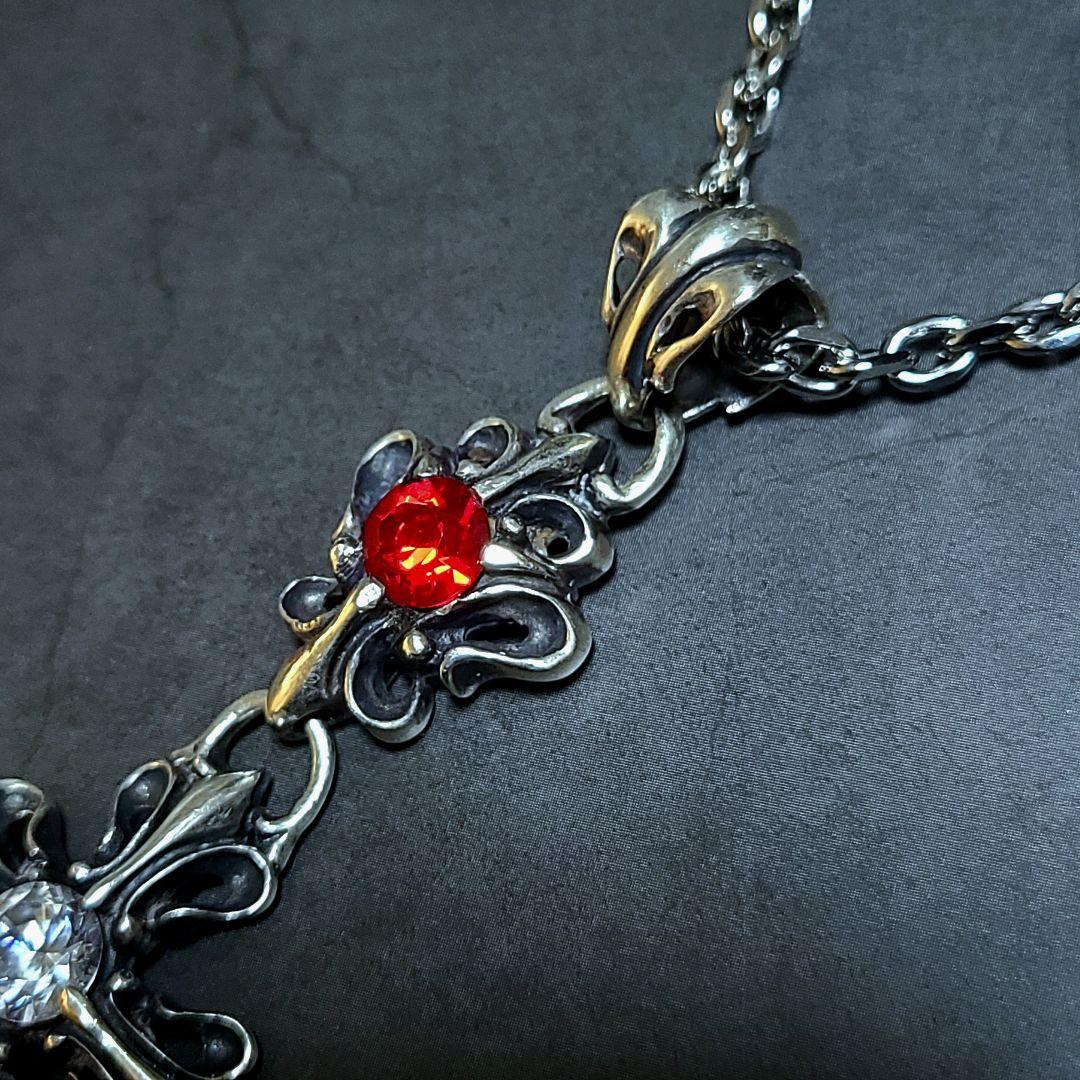 美品 BLESS ブレス ダブルフレアクロスペンダント 925 ジルコニア