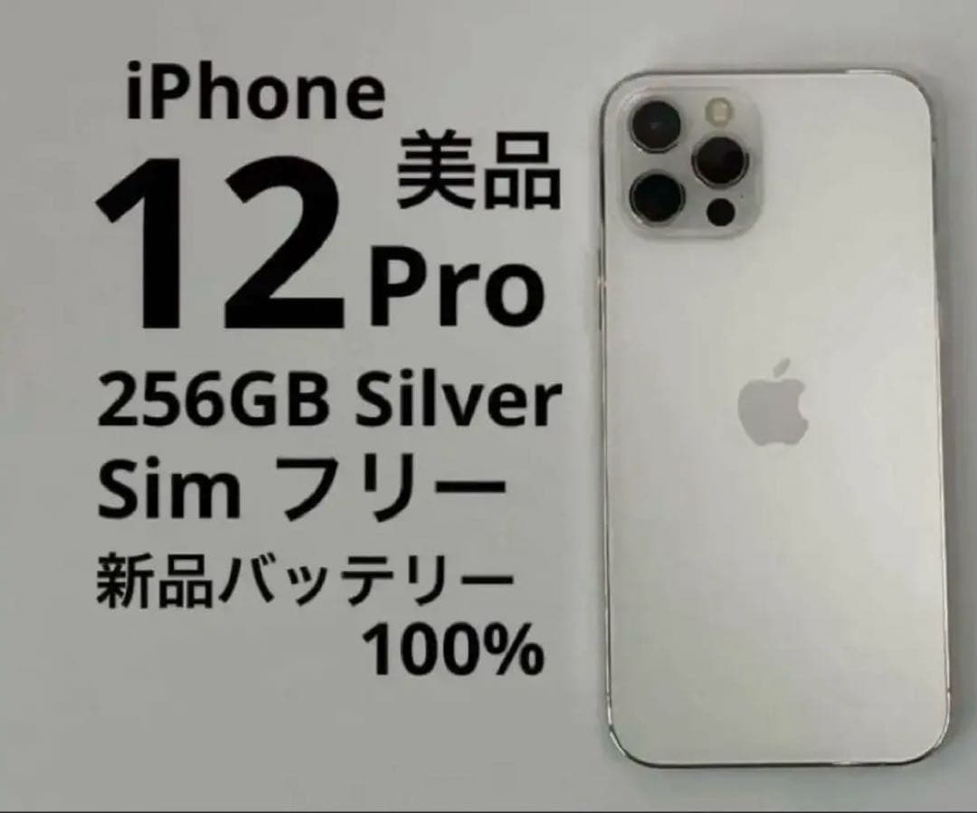 iPhone 12 Pro 256GBシルバー 美品 動作良好バッテリー100%