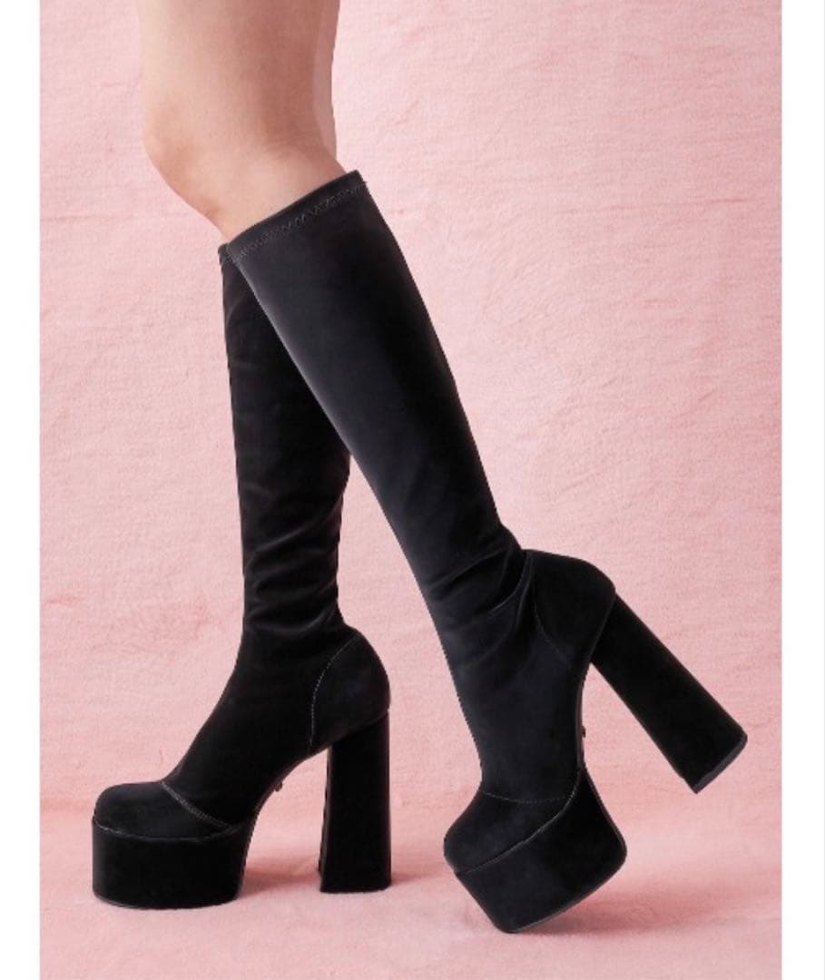 ウルトラストレッチレザーロングブーツ