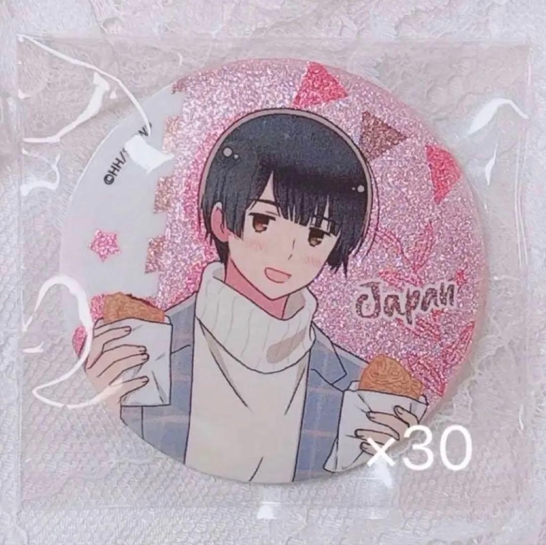 ヘタリア 日本 食べ歩き 缶バッジ✖️30