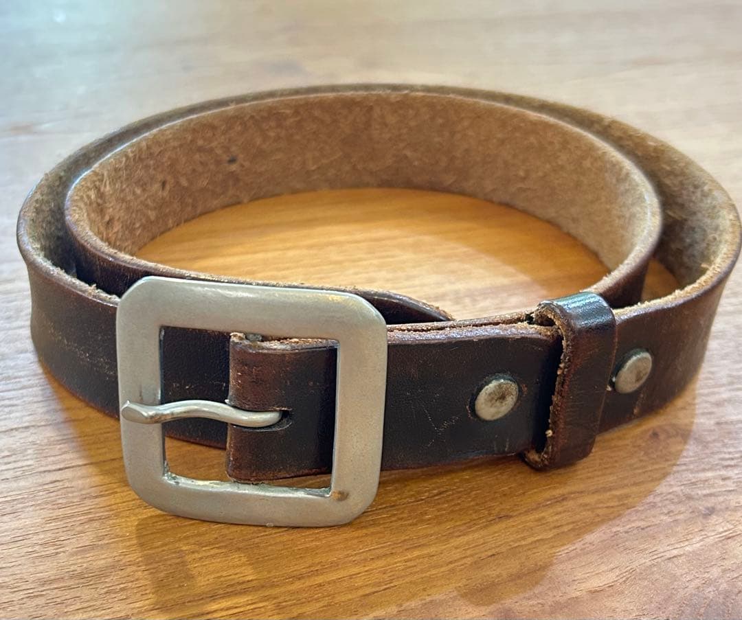 old joe オールドジョーアンドコー レザーベルト 茶芯