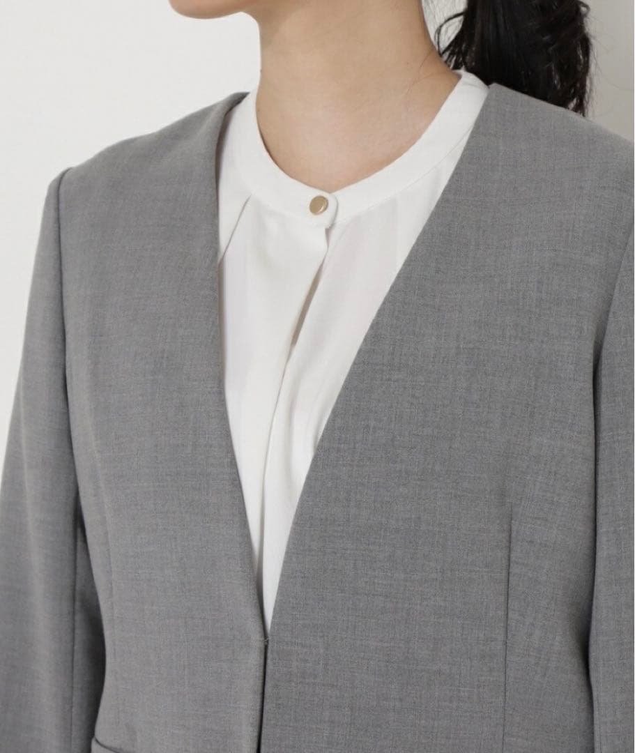 ナチュラルビューティベーシック ノーカラー セットアップ パンツ