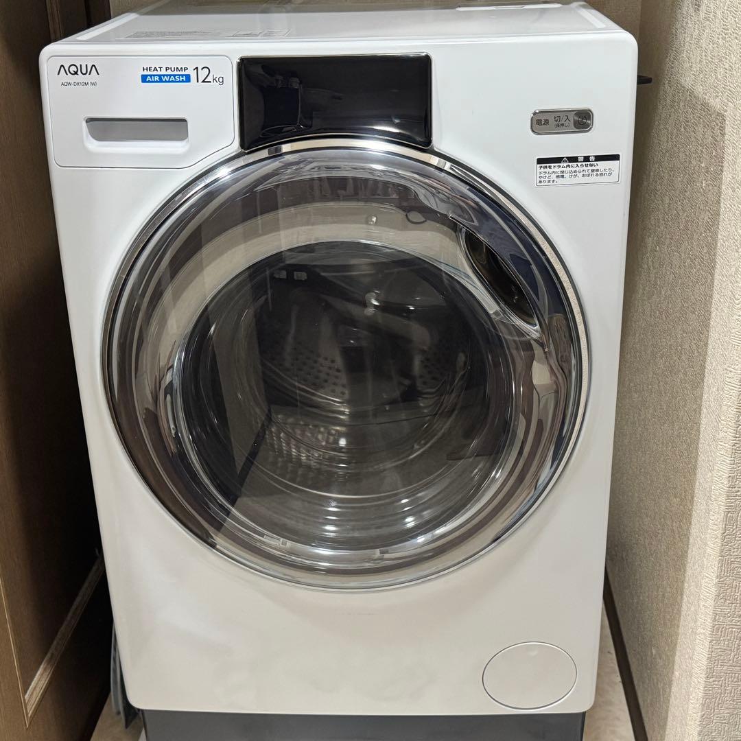 AQUA ドラム式洗濯機 AQW-DX12M-W【送料込：たのメル便】