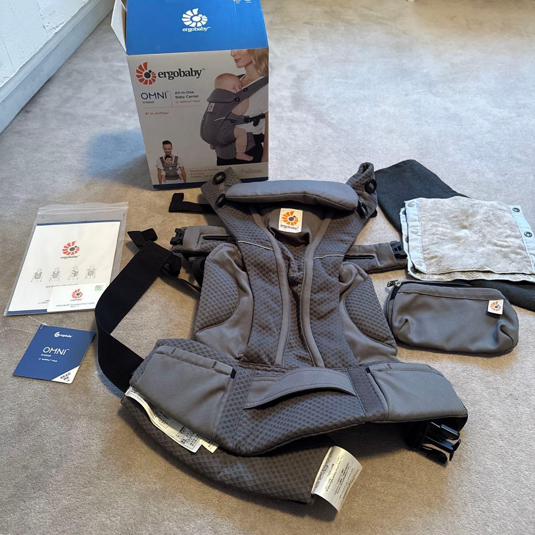 【未使用に近い】ergobaby OMNI 360 抱っこ紐 グラファイトグレー