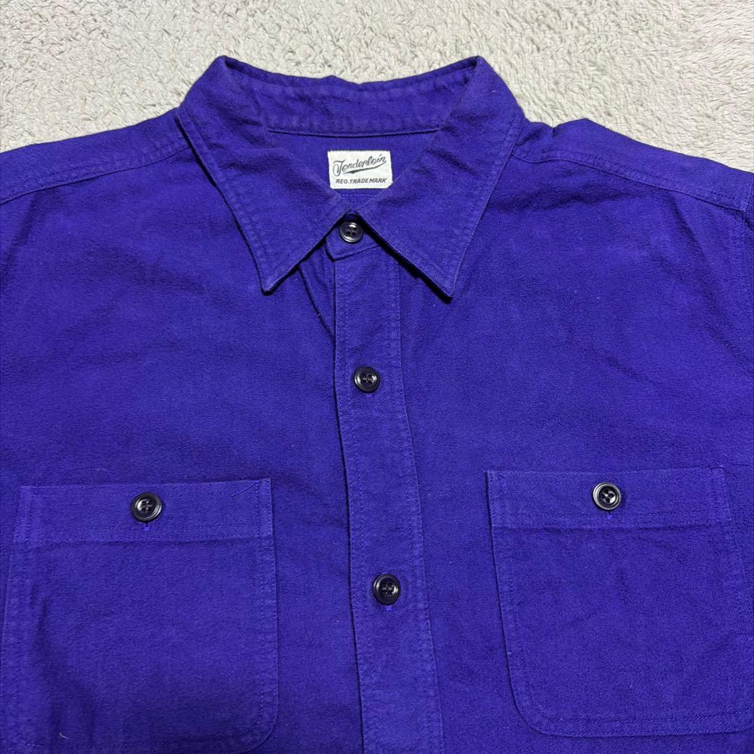 TENDERLOIN T-CHAMOIS CLOTH SHT 紫　シャツ　M