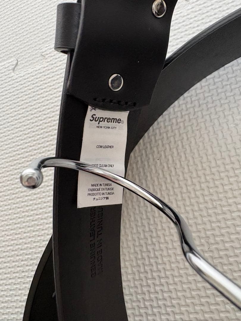 シュプリーム　ベルト　ブラック