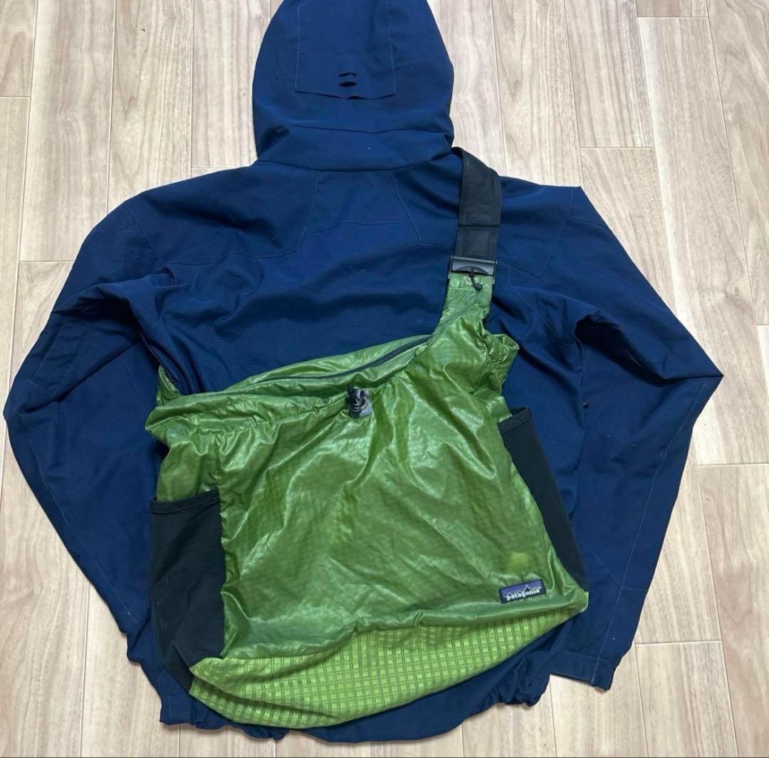 old patagonia パタゴニア　ブルーメッセンジャーバッグ　古着　y2k