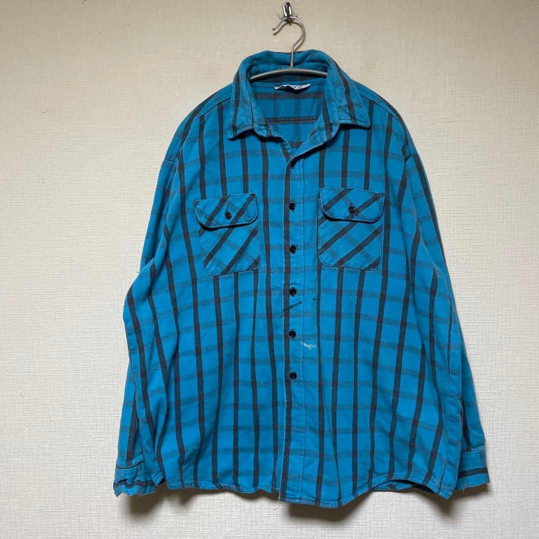 80s FIVE BROTHER USA製 ネルシャツ　チェック