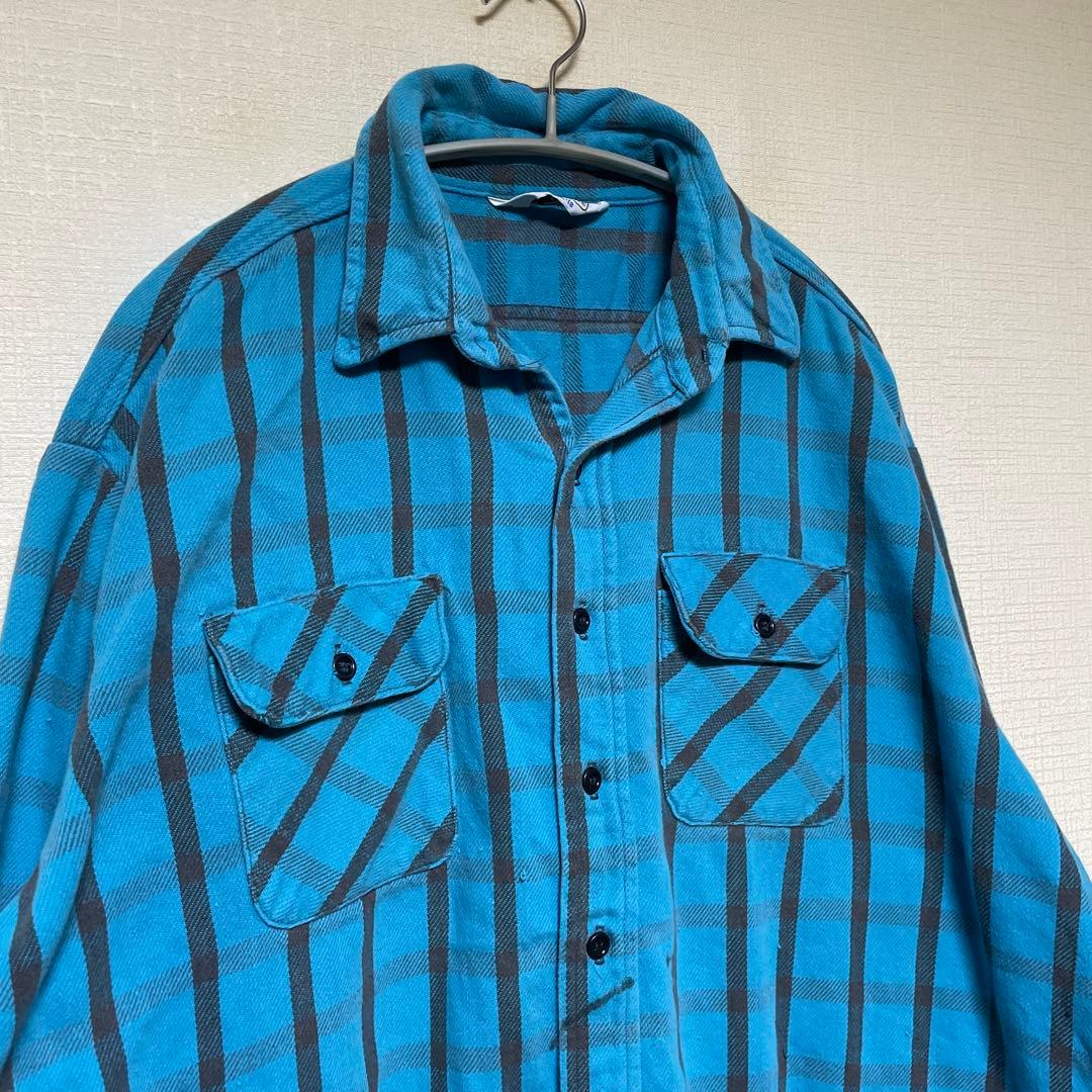 80s FIVE BROTHER USA製 ネルシャツ　チェック