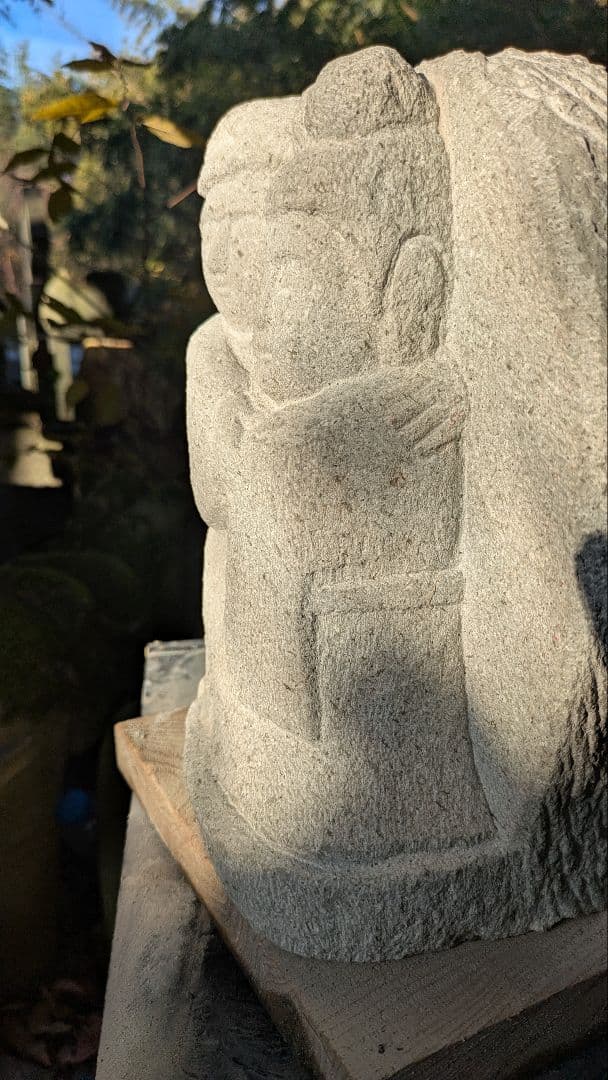 道祖神、石仏、仲良し道祖神、倉田辰彦作