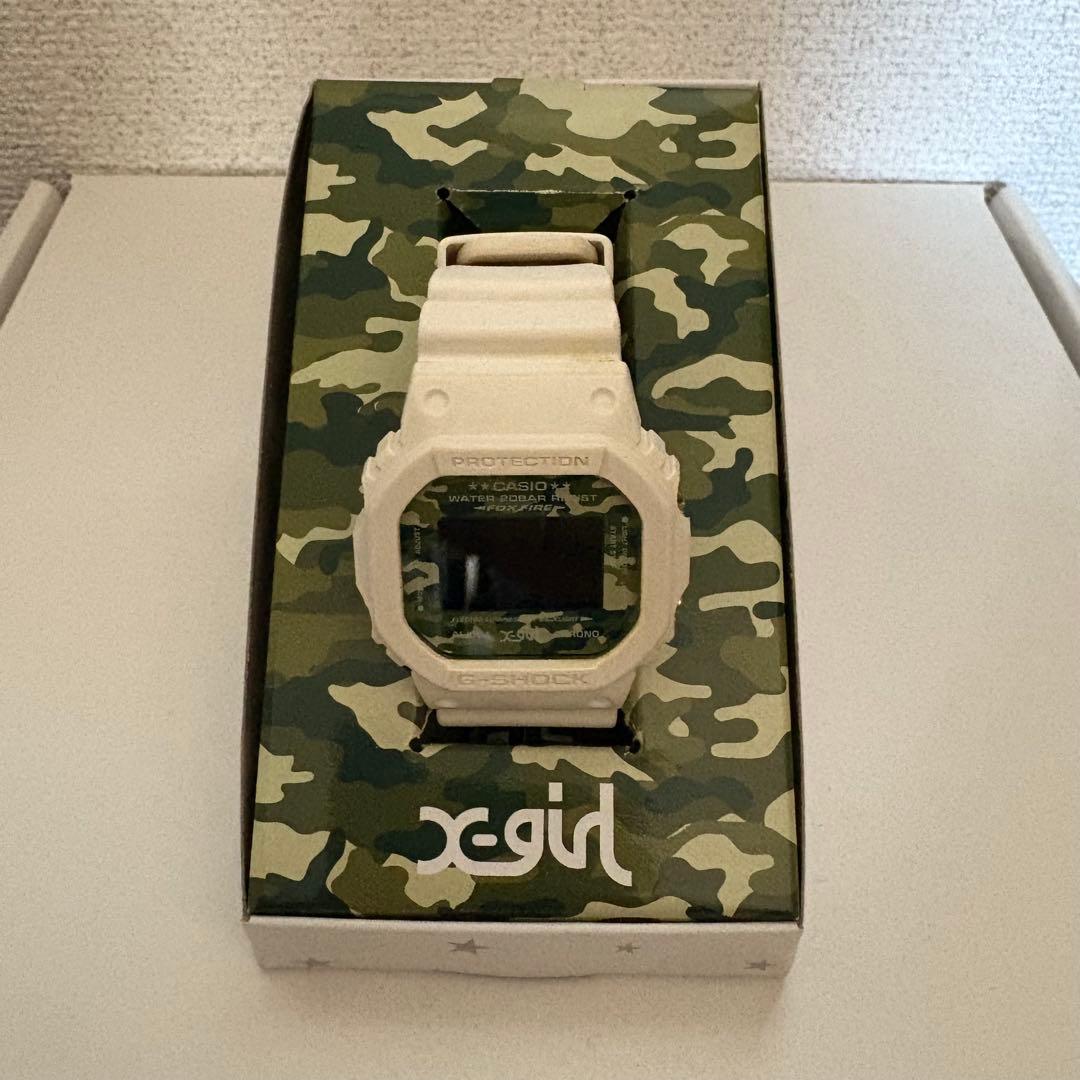 レアG-SHOCK X-girlコラボ DW-5600 迷彩柄 ホワイト