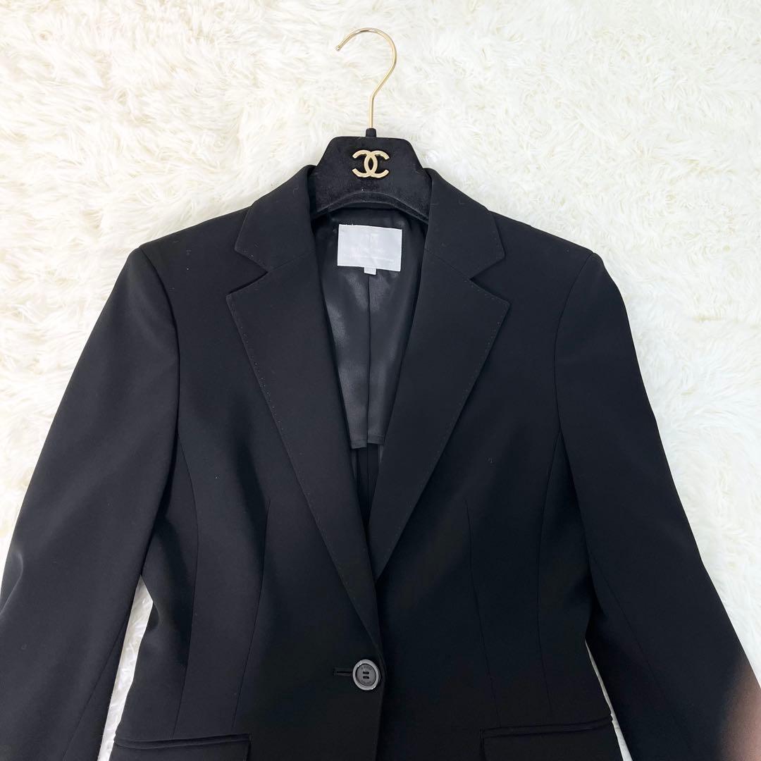 ししまる23区 パンツスーツ テーラードジャケット 裾フレア ブラック S