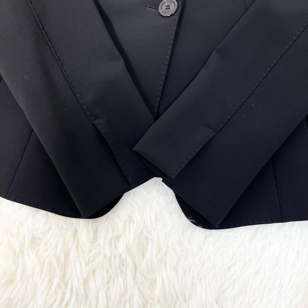 ししまる23区 パンツスーツ テーラードジャケット 裾フレア ブラック S