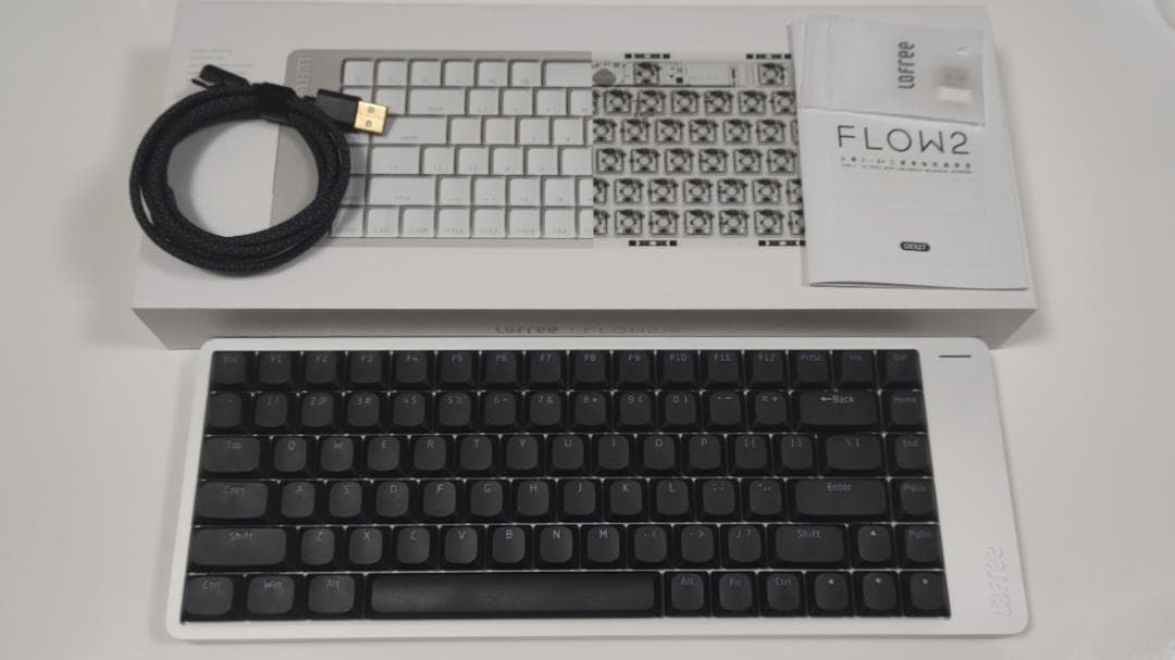 【特別限定カスタム】LOFREE FLOW2シルバー★84キー★超ロープロ仕様