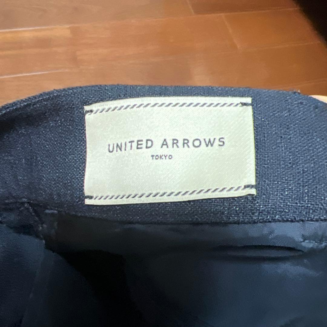 ユナイテッドアローズネイビーパンツスーツ ノーカラー