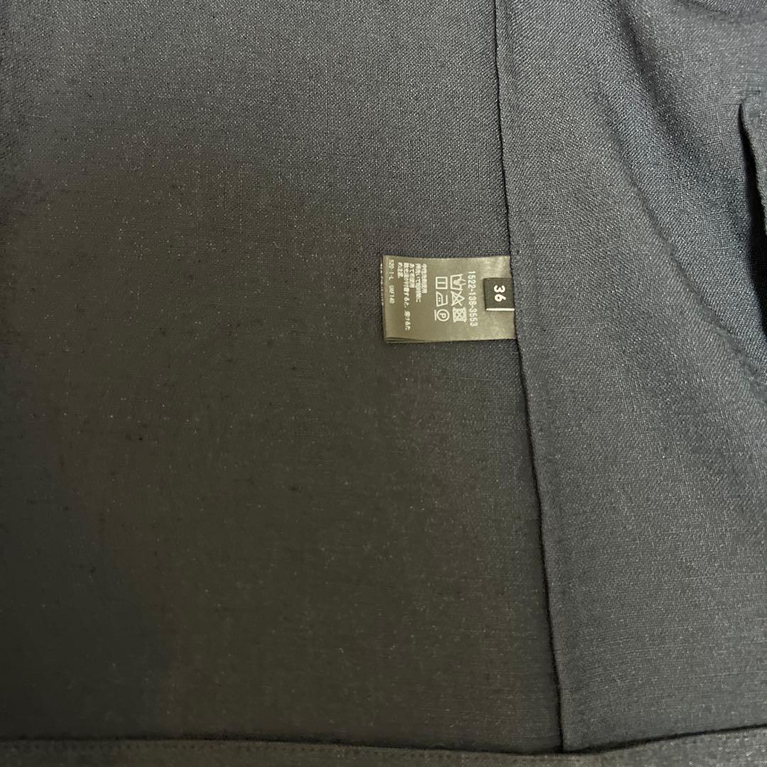 ユナイテッドアローズネイビーパンツスーツ ノーカラー