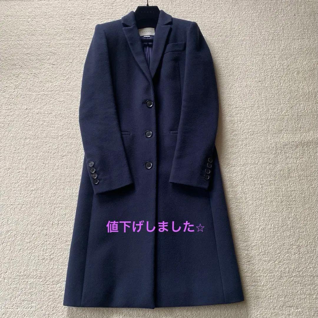 美品⭐︎【GUCCI 】チェスターコート ネイビー 36