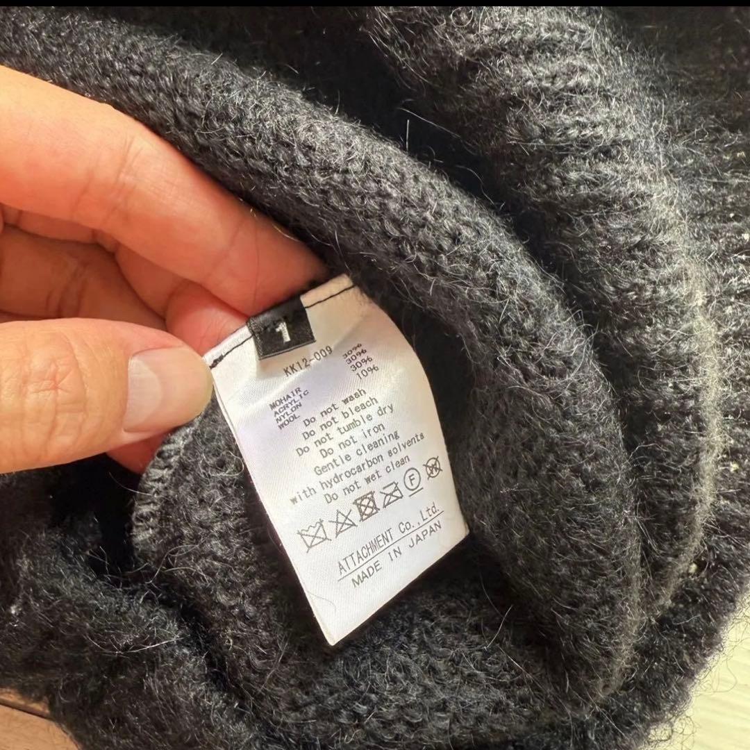 カズユキクマガイアタッチメントMOHAIR WOOL KNIT