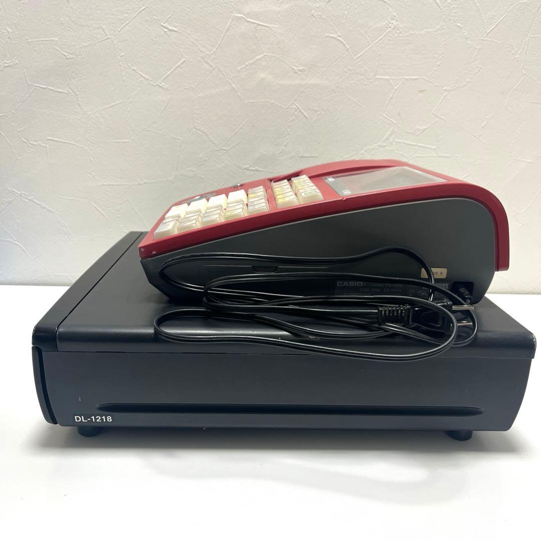 CASIO TE-300 赤 レジスター レシート紙13本付き