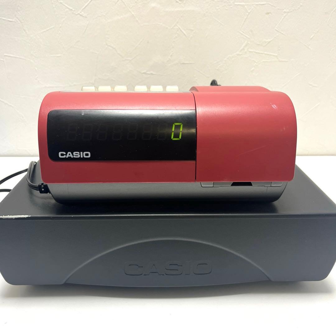 CASIO TE-300 赤 レジスター レシート紙13本付き