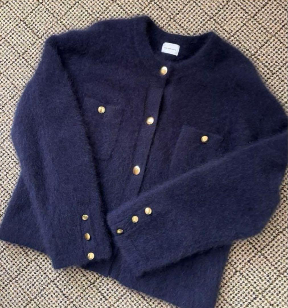 ユナイテッドアローズ　グリーンレーベル　ヘアリージャケットライクカーディガン