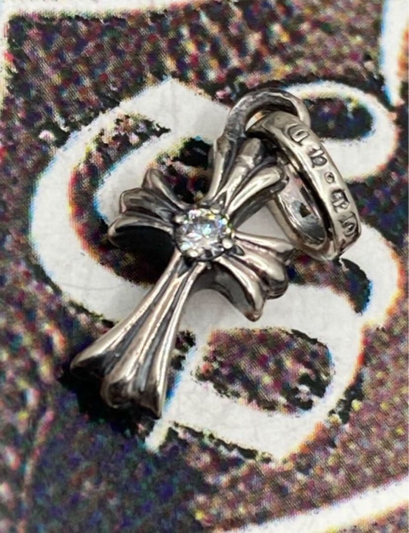 がく様　クロムハーツ　クロス　ベビーファット　チャーム　シルバー925天然パヴェ