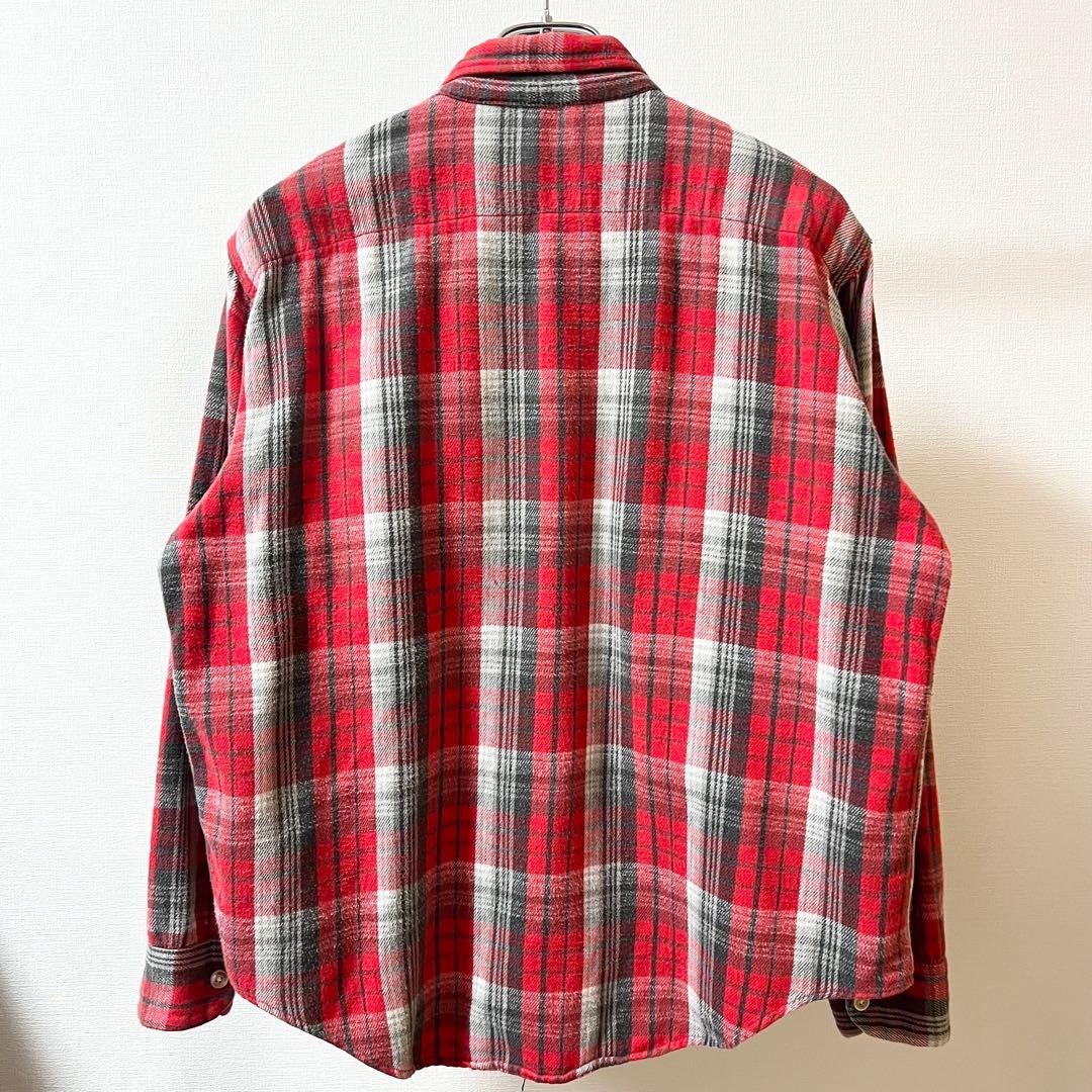 60s OSHKOSH ヘビーフランネルネルシャツ ネルシャツ 好配色