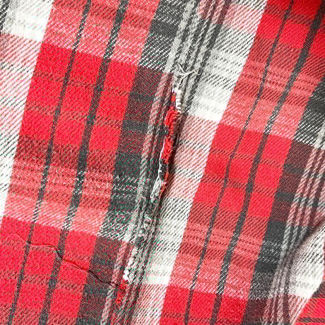 60s OSHKOSH ヘビーフランネルネルシャツ ネルシャツ 好配色