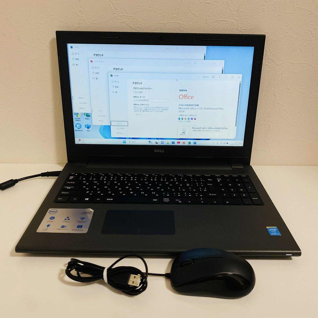 Y53 Dellノートパソコン i5メモリ8G高速Windows11オフィス付き