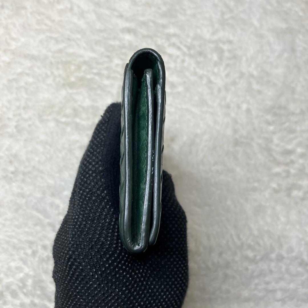 ボッテガヴェネタ✨イントレチャート 本革 レザー ダークグリーン 長財布