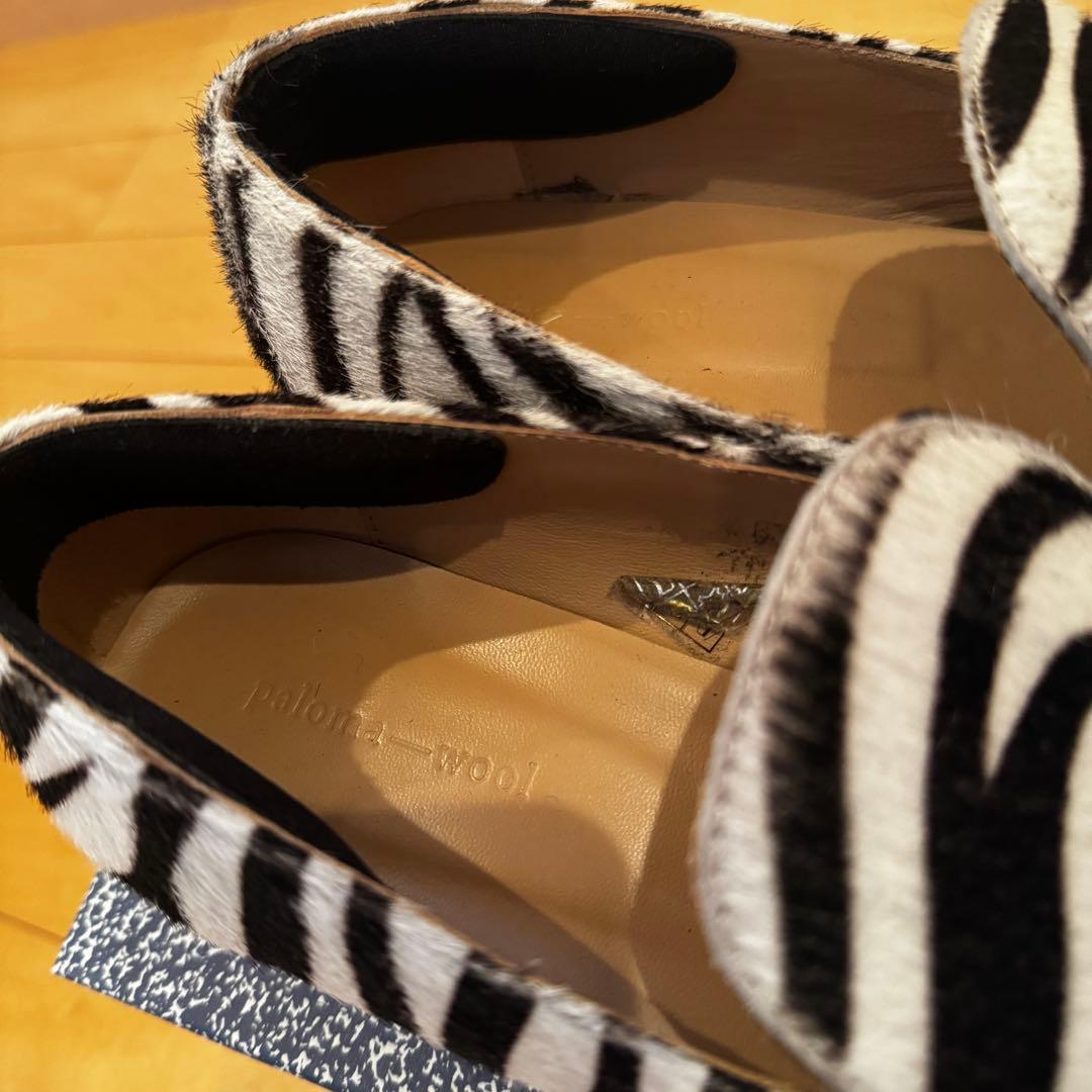 年始最終セール【palomawool】ゼブラ柄 ローファー / 38サイズ