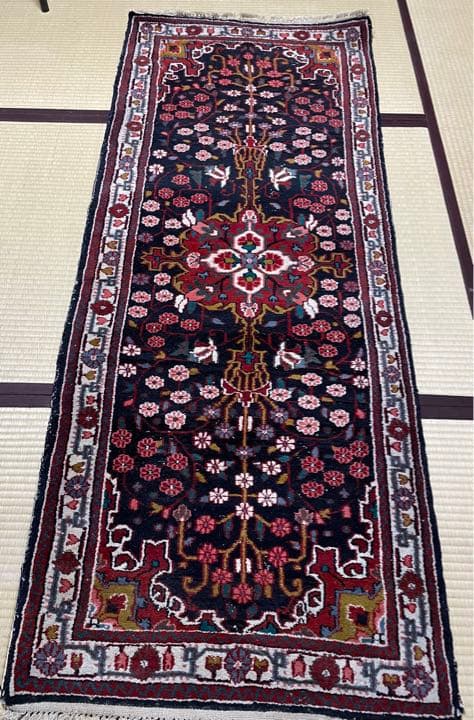 大幅値下げ‼️ヴィンテージ手織りペルシャ絨毯アンティークキッチンランナーマット