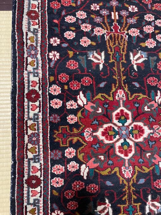 大幅値下げ‼️ヴィンテージ手織りペルシャ絨毯アンティークキッチンランナーマット