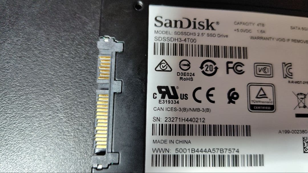 SanDisk サンディスク 内蔵 SSD Ultra 3D 4TB