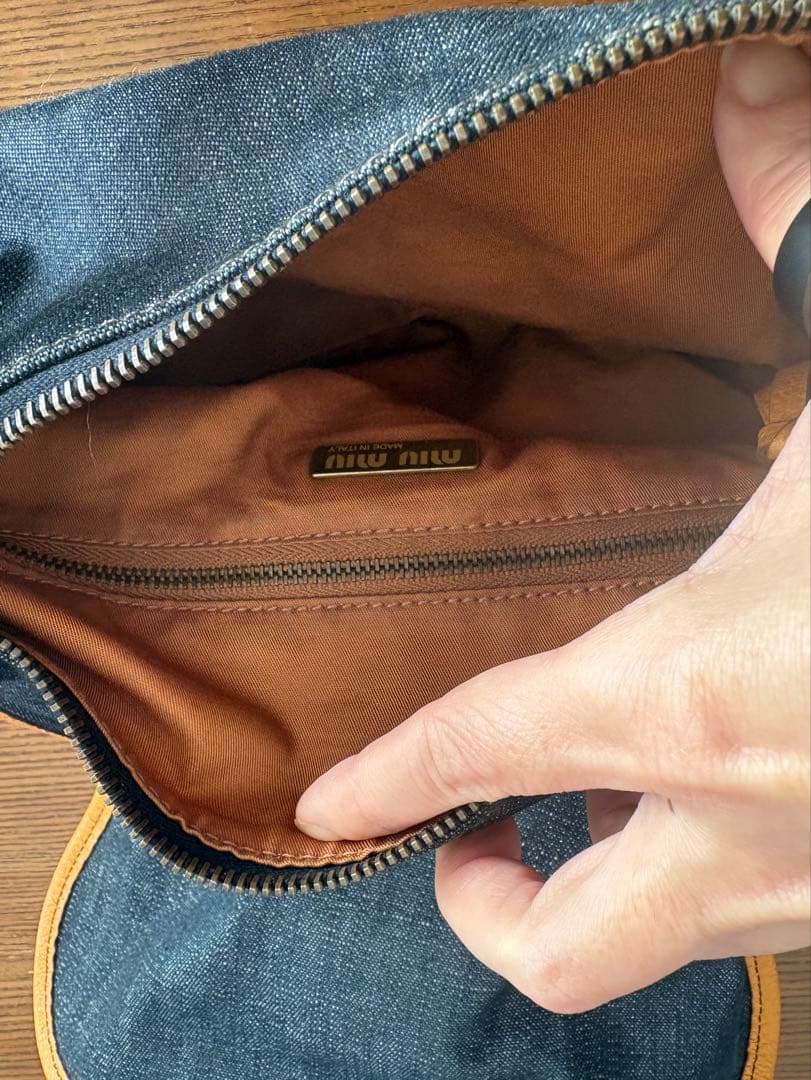 ル*フ様 【miumiu】イタリア製・デニム異素材コンビバッグ