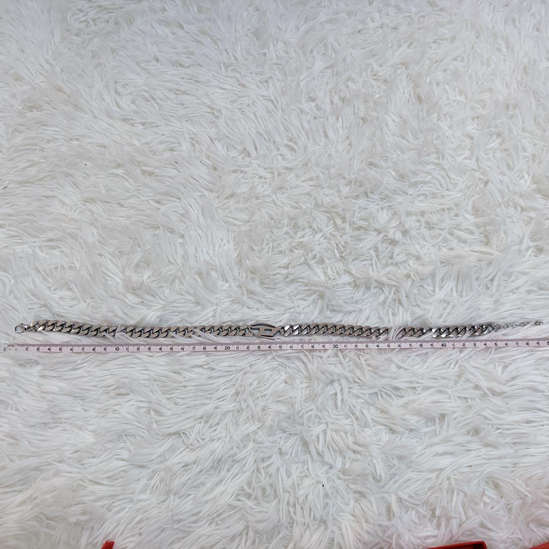 現行 美品 DIESEL チェーンネックレス ステンレス 50cm 喜平