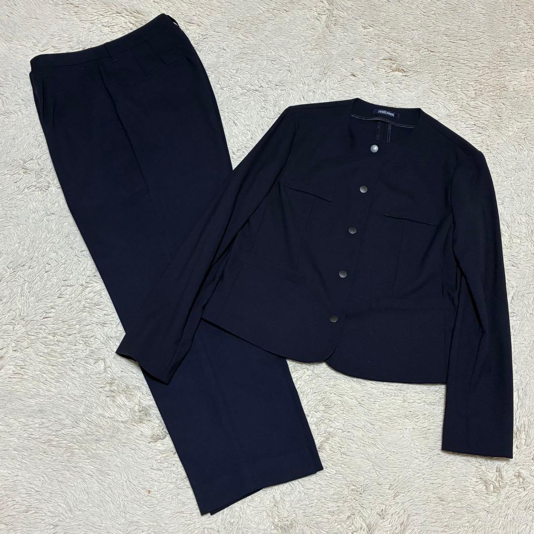 NEW YORKER 2025年モデル ノーカラージャケット パンツ 紺