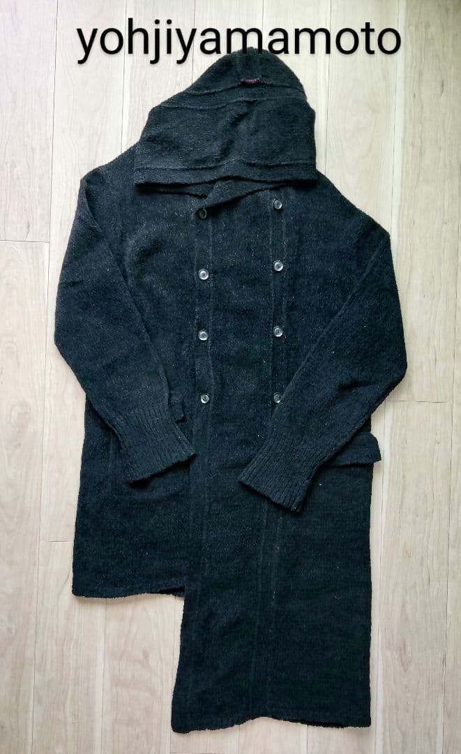 ★美品 19aw 多素材赤ラインダブルニットコート yohjiyamamoto