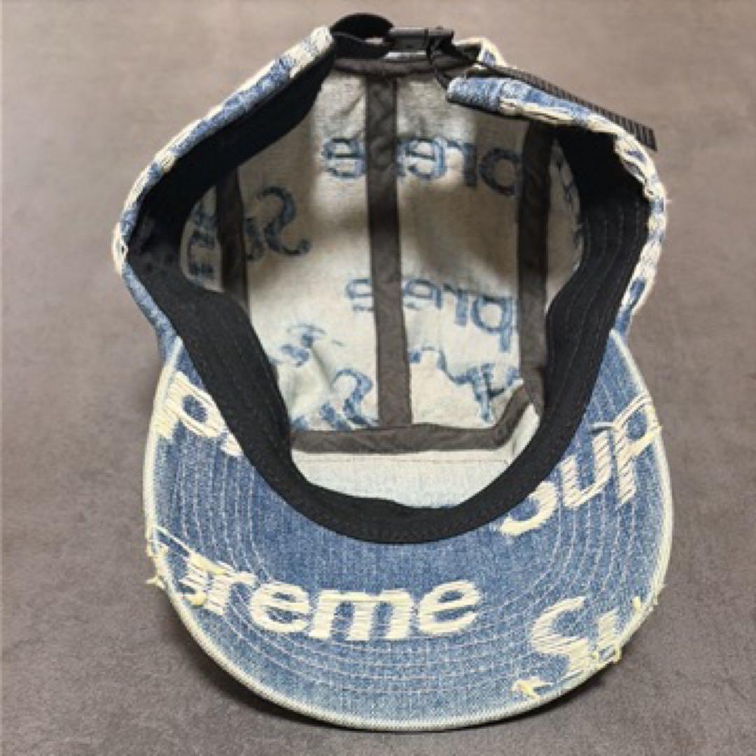 帽子 supreme Frayed Logos Denim Camp Cap
