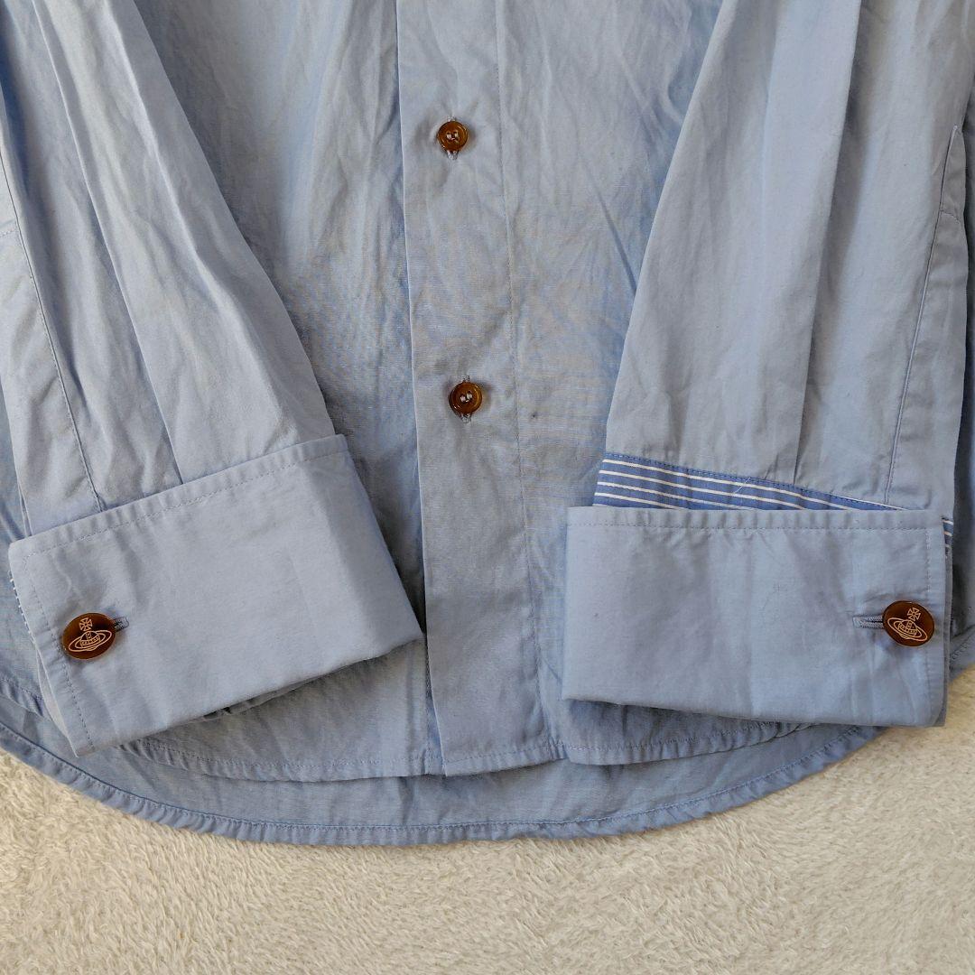 極美品　XL　ヴィヴィアンウエストウッド　シャツ　長袖　オーブ　刺繍　ボーダー