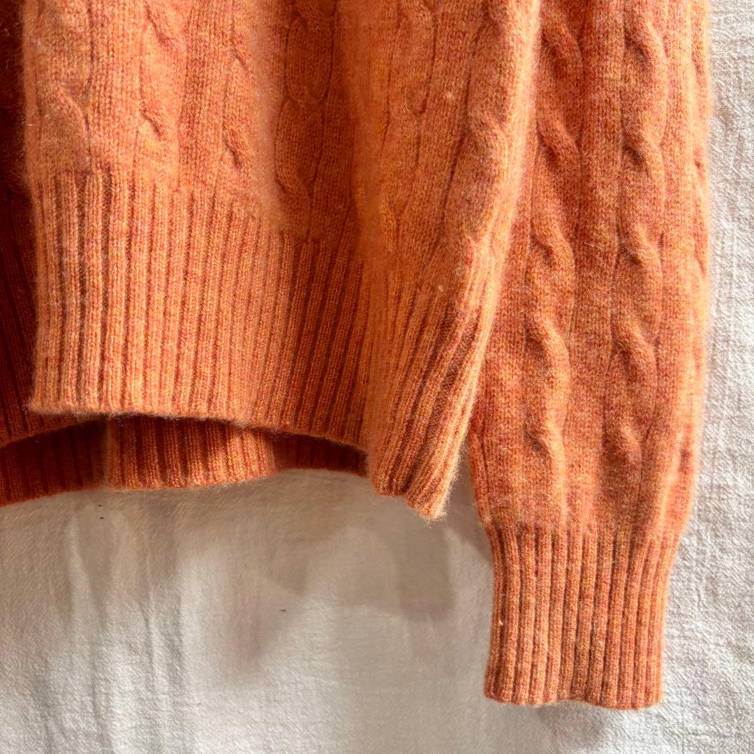 PolobyRalphLauren カシミア Uネック ケーブル編み セーター