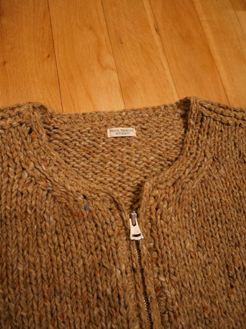 トップス PHIGVEL HAND-KNITTING ZIP SWEATER