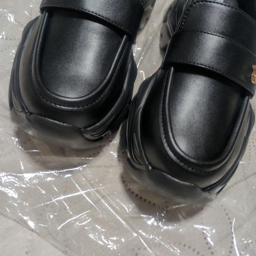 RANDA　ボリュームソールスニーカーライクローファー　ブラック　小さいサイズ