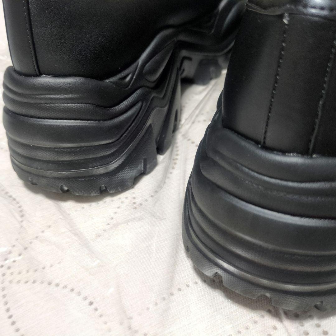 RANDA　ボリュームソールスニーカーライクローファー　ブラック　小さいサイズ