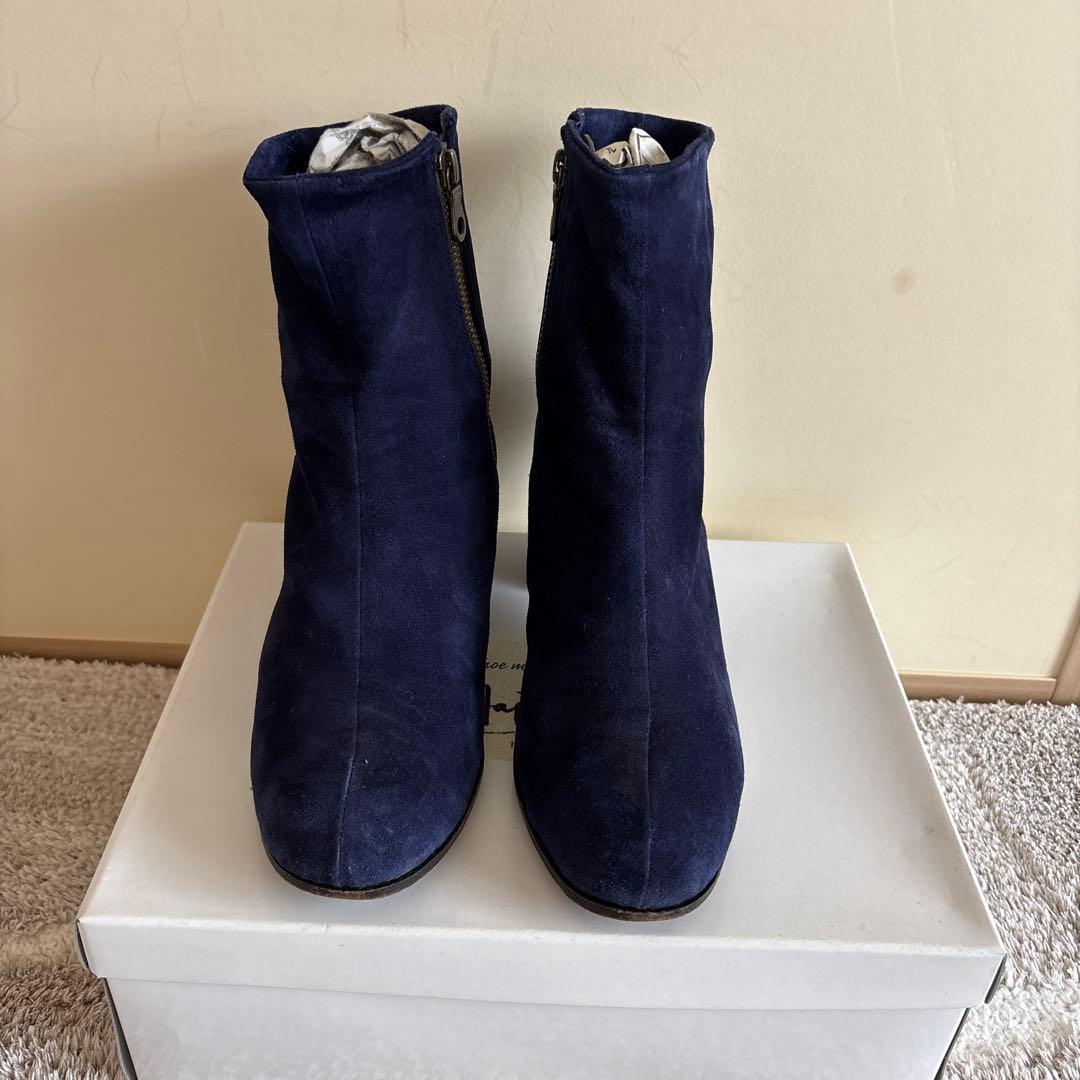 【1/31まで】そのみつ　スエードブーツ　ネイビー　サイズ25.5ぐらい