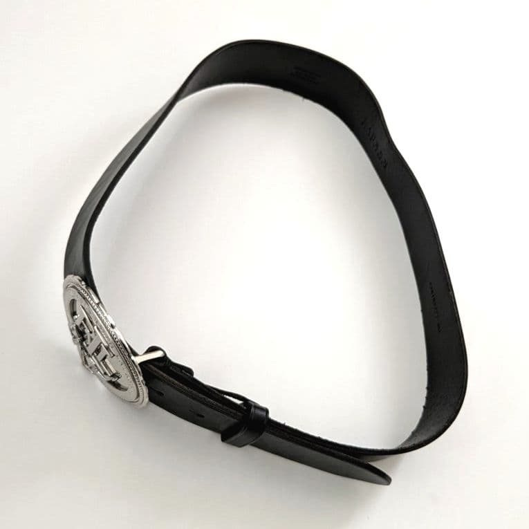 Vintage ローレンラルフローレン RLロゴ 大判バックル レザーベルト