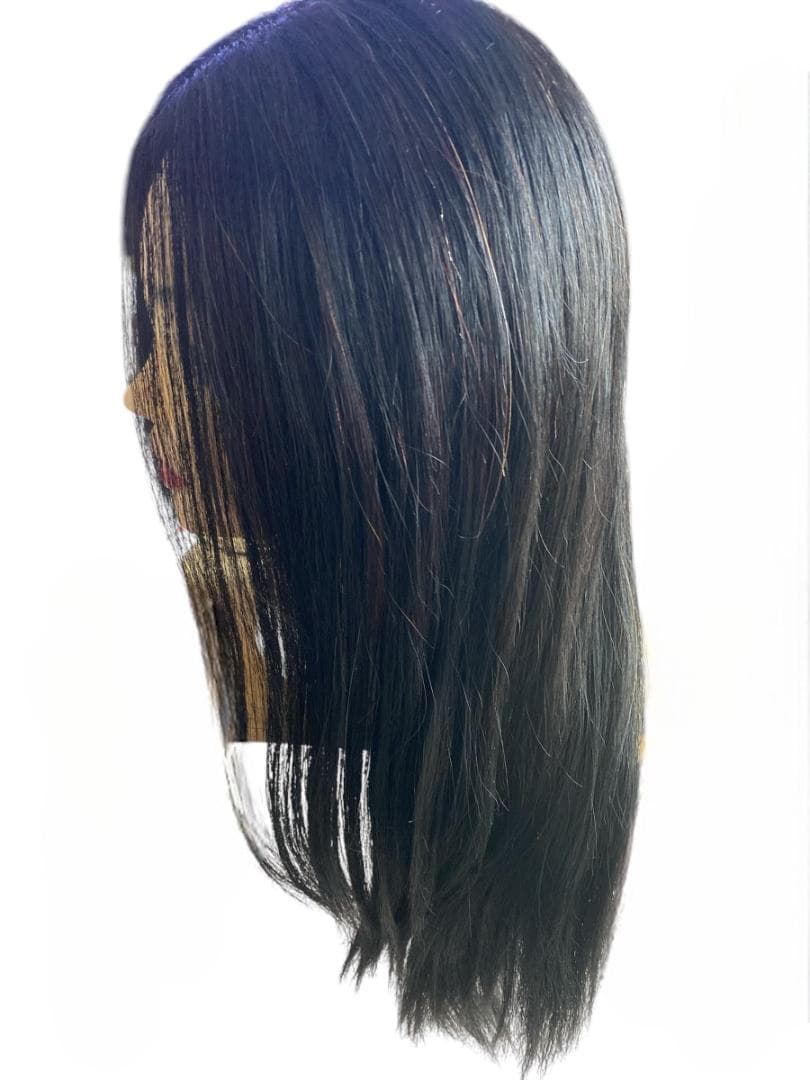 【新品未使用】美容師カットウィッグ練習用　4体　人毛90％