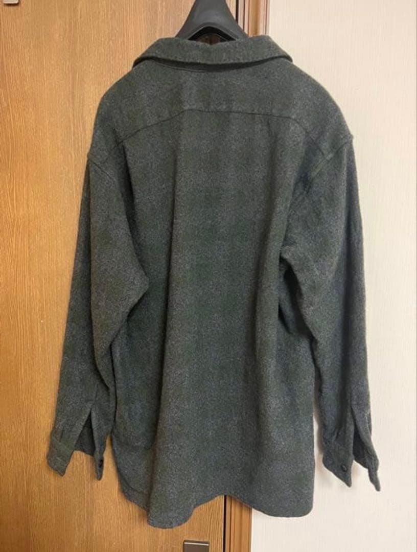 べ*ん様 COMOLI ウールカシミヤ チェック オープンカラーシャツ 2